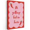Chilipeper - Red - Hot - Quotes Tuinposter op houten frame 2 cm dik klein -3d