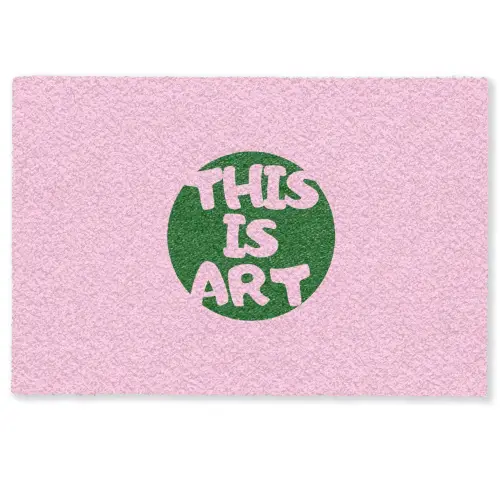 This is art - Tekst - Cirkel - Groen Deurmat klein -zkaufland3d