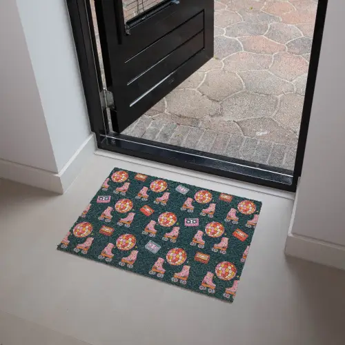 Rolschaatsen - Patroon - Disco Deurmat klein 898 -sfeer5