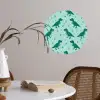 Donkergroen - Dinosaurussen - Afdrukken - Bladeren Wandcirkel behangsticker klein -sfeer3