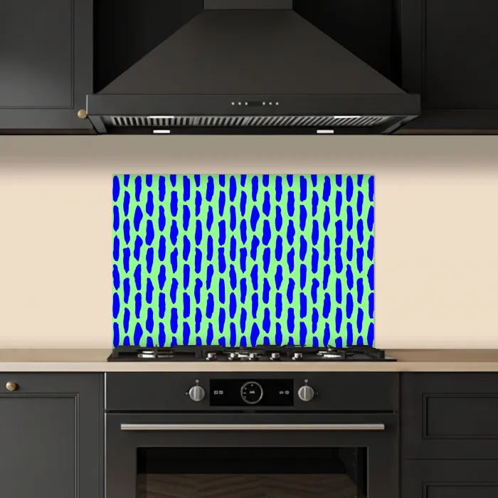 Vlekken - Groen - Blauw - Neon keuken achterwand spatscherm klein 900 -sfeer1