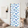 Vlinder - Bloemen - Blauw deurposter klein 289 -sfeer6