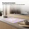 Ready for take off - Vliegtuig - Groen - Paars - Golvende lijnen Inductie beschermer vinyl 3mm klein -sfeer1