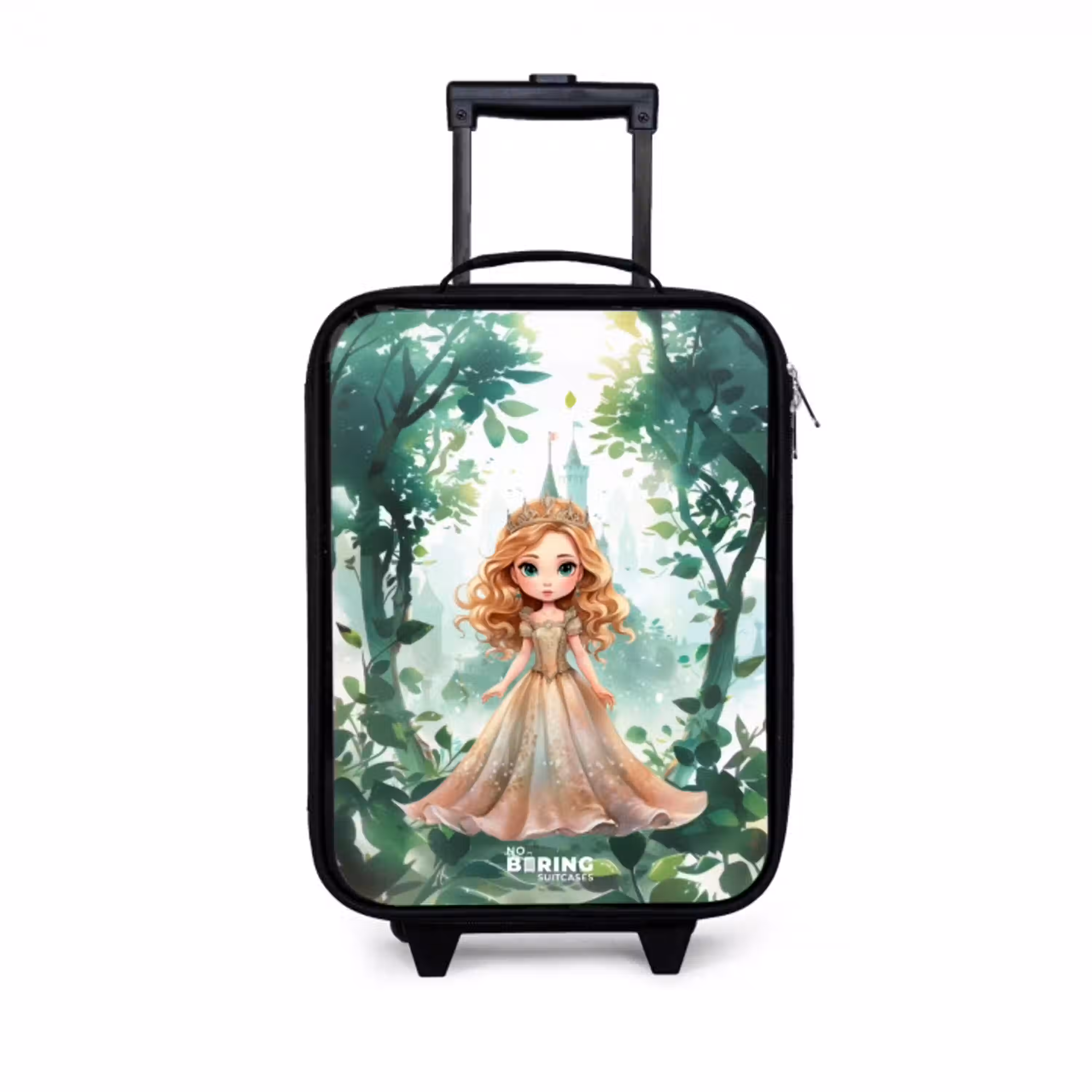 Meisje met blond haar in het bos Kinderkoffer - Zwart klein -3d
