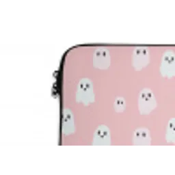 Spookjes - Patroon - Roze laptophoes neopreen klein 279 -detail