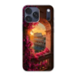 Colosseum - Rome - Roze Bloemen Telefoonhoesje iPhone 17 Pro Max klein -3d