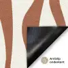 Golvende lijnen - Strepen - Beige - Bruin Deurmat klein -antislip_NL