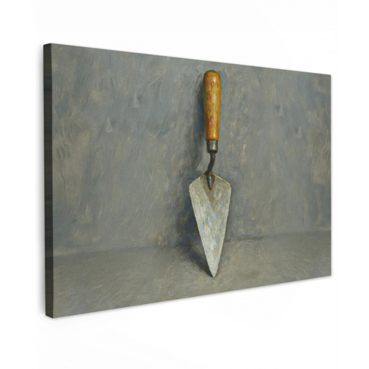 Troffel - Verf - Gereedschap Tuinposter op houten frame 2 cm dik klein -3d