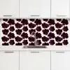 Bloemen - Aquarel - Paars keuken achterwand 2 middel 871 -3d