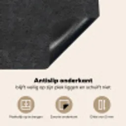 Donkergrijs - Asfaltstructuur - Ruw Inductie beschermer vinyl 3mm middel 274 -sfeer4