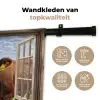 Doorkijk - Koe - Weiland - Landschap - Dieren Wandkleed katoen klein -sfeer2