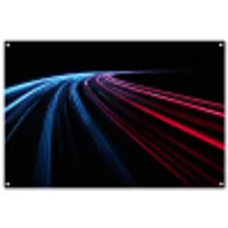 Gaming - Strepen - Gebogen - Blauw tuinposter los doek groot -3d