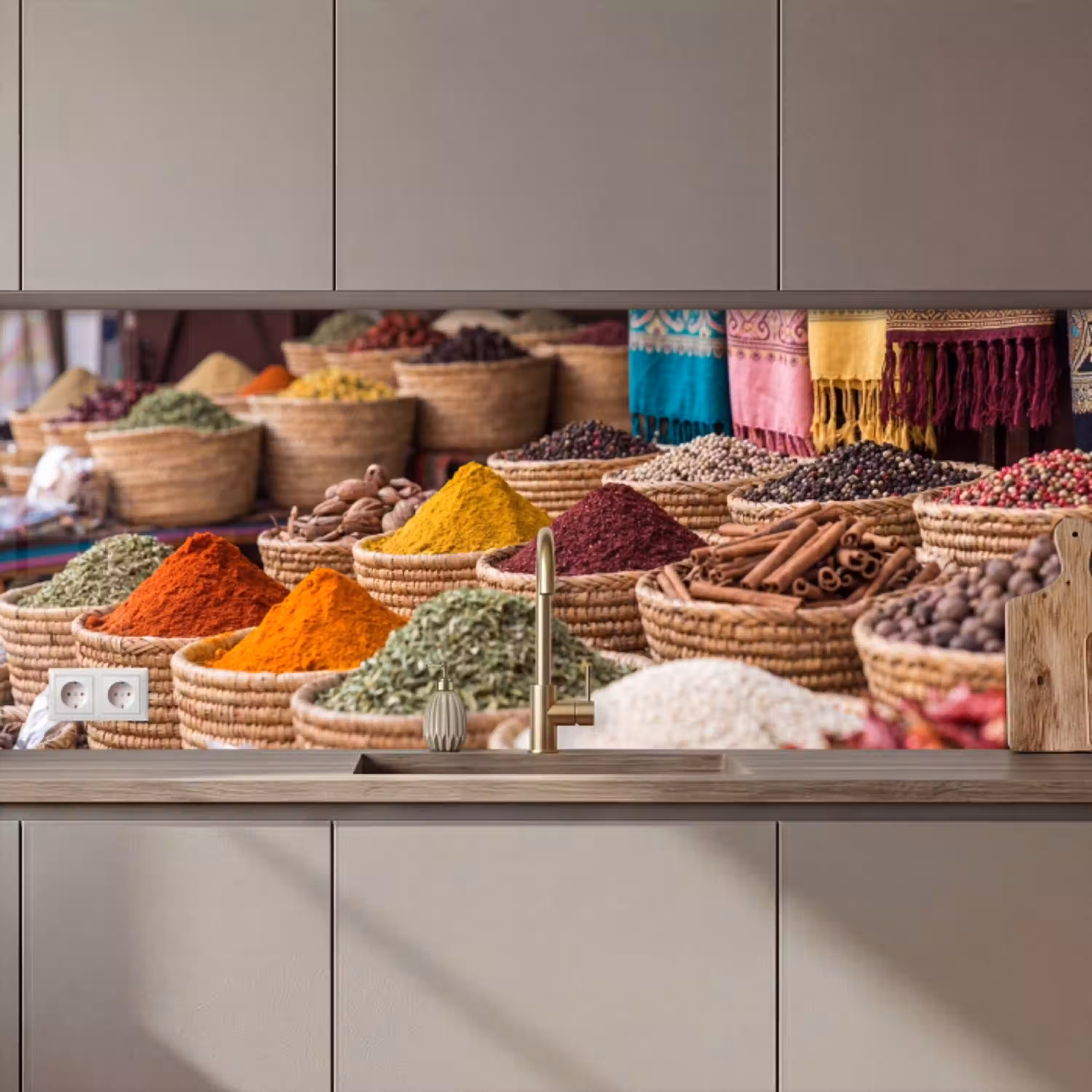 Kruiden - Manden - Oosters keuken achterwand 2 middel zz_3dshopping