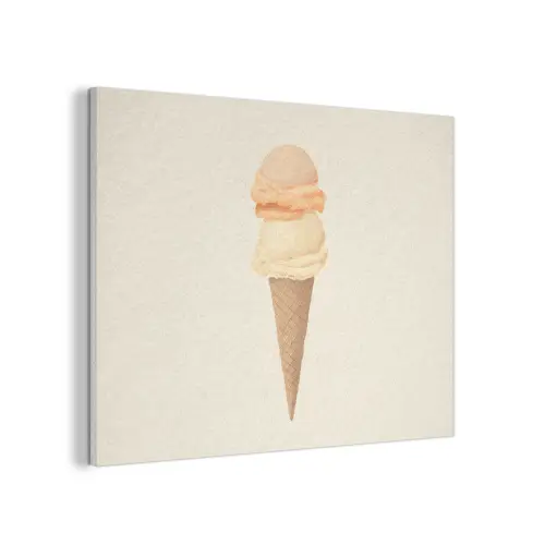Minimalistisch - Schepijs - Hoorntje - Beige PET vilt klein -3d