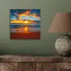 Zee - Zonsondergang - Strand - Wolken - Oranje aluminium wit klein -sfeer2