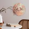 Vogels - Romantic - Bloesemtak Akoestische PET Vilt - Rond klein -sfeer3