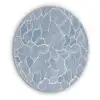 Abstract - Blauw - Bladeren Akoestische PET Vilt - Rond klein -3d