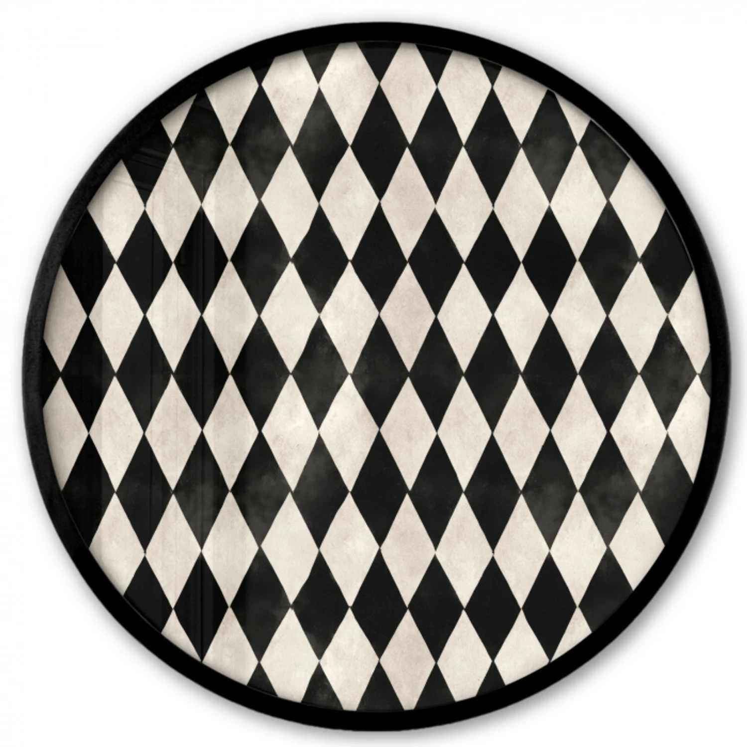 Klassiek - Patroon - Zwart Fotolijst rond zonder passe partout klein 856 -3d
