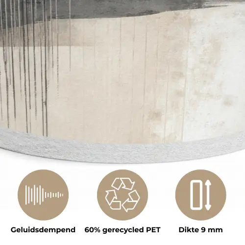 Minimalistisch - Landschap - Dimensie Akoestische PET Vilt - Rond klein -closeup_NL