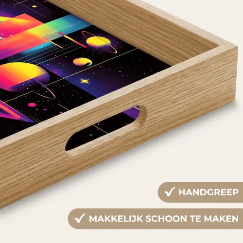 Abstract - Vormen - Kleurrijk - Lijnen Dienblad Rechthoek middel -USP_HandgreepNL