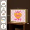 Valentijn - Love - Roze - Oranje Light Box met batterij (Wandlamp) middel -USP_websiteoverzichtNL
