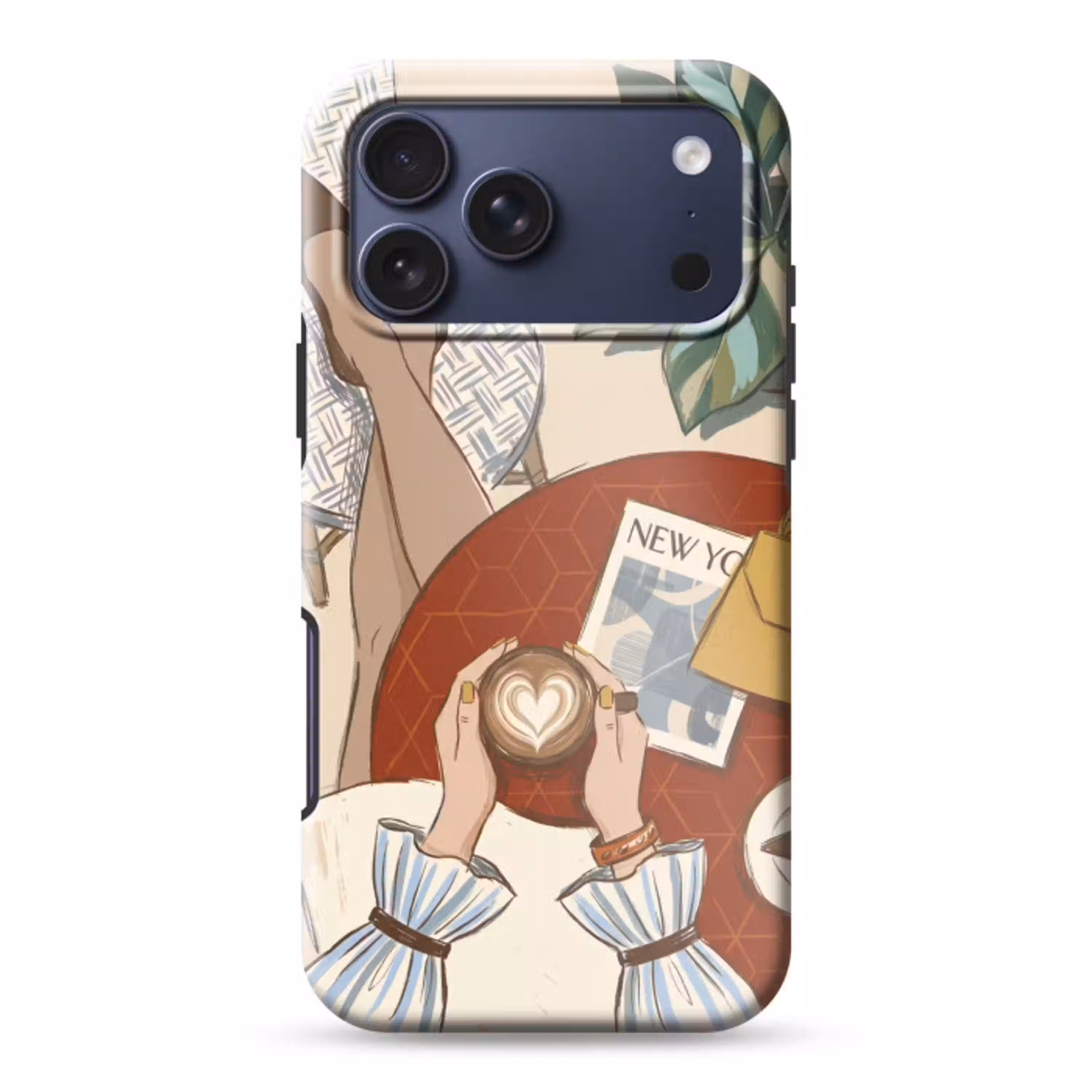 Mensen - Cafe - Koffie - Stadsleven - Modern Toughcase MagSafe Apple iPhone 17 Pro Max klein -3d