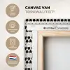 Harten - Lijn - Wit - Zwart canvas 2cm xxl 828 -sfeer2