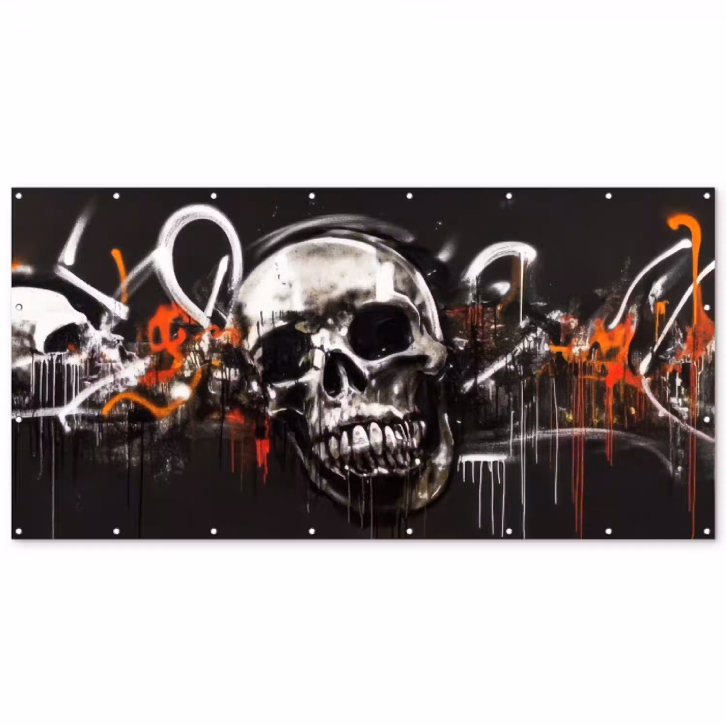 Schedels - Kunst - Donker - Rood Balkonbeschermer Duitsland klein -zz_3d