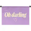 Oh darling - Hart - Paars Wandkleed katoen klein -zz3d