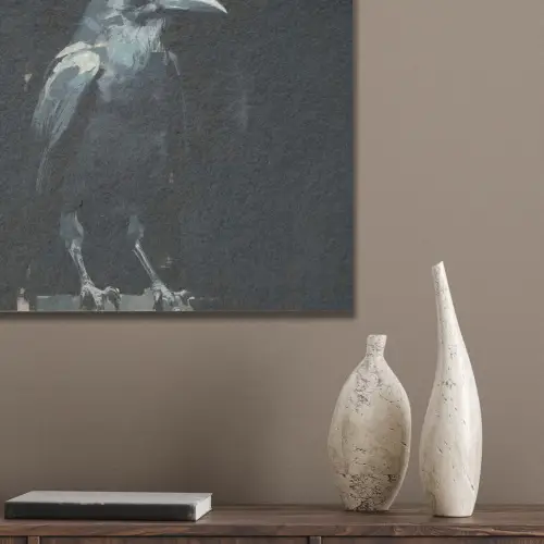 Raaf - Vogels - Zwart PET vilt klein -sfeer6_closeup