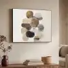 Ovaal - Kleurvlakken - Penseelstreken Textielframe zwart klein -sfeer3