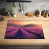 Lavendelveld - Zonsondergang - Paars Inductie beschermer vinyl 3mm klein -sfeer5