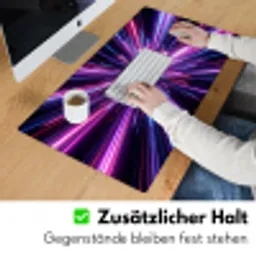 Lichtsnelheid - Ruimte - Roze - Paars Muismat XXL klein -ysfeer3_duits