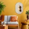 Pinda - Ruw - Beige Wandcirkel Ovaal Forex klein -sfeer4