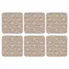 Beige - Bruin - Patroon - Strepen onderzetter kurk middel 366 -3d