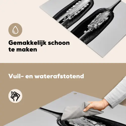 Pepers - Zwart - Wit - Zaadlijsten Inductie beschemer met haakjes klein -ky-schoon-nl