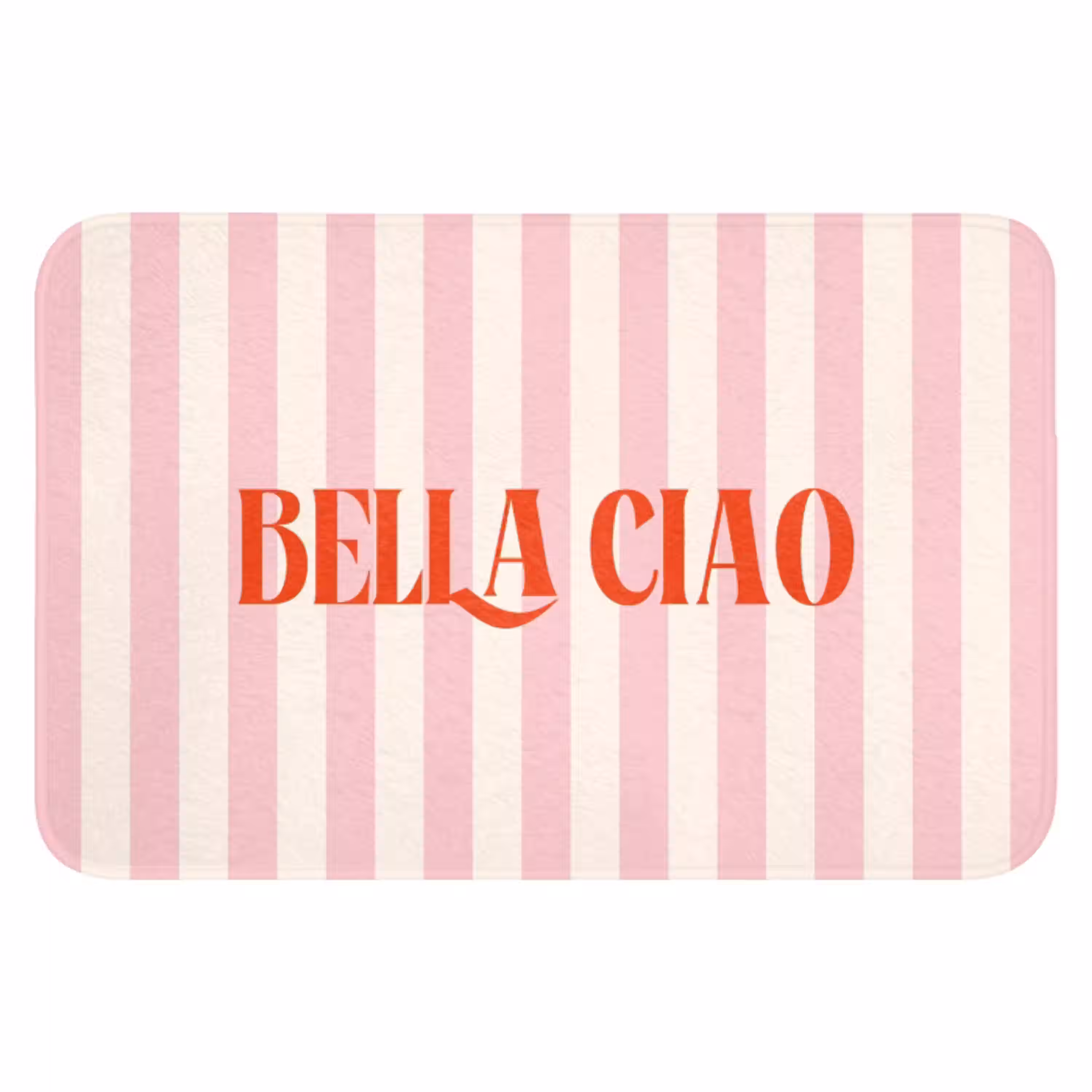 Zachtroze - Rood - Strepen - Bella Ciao WCmat klein -3d