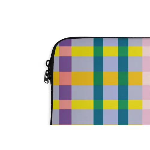 Ruit - Patroon - Kleurrijk laptophoes neopreen klein 279 -detail