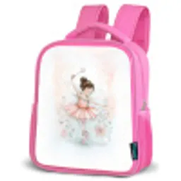 Ballerinafee in bloemenlicht Kinderrugzak - Roze middel -schuin