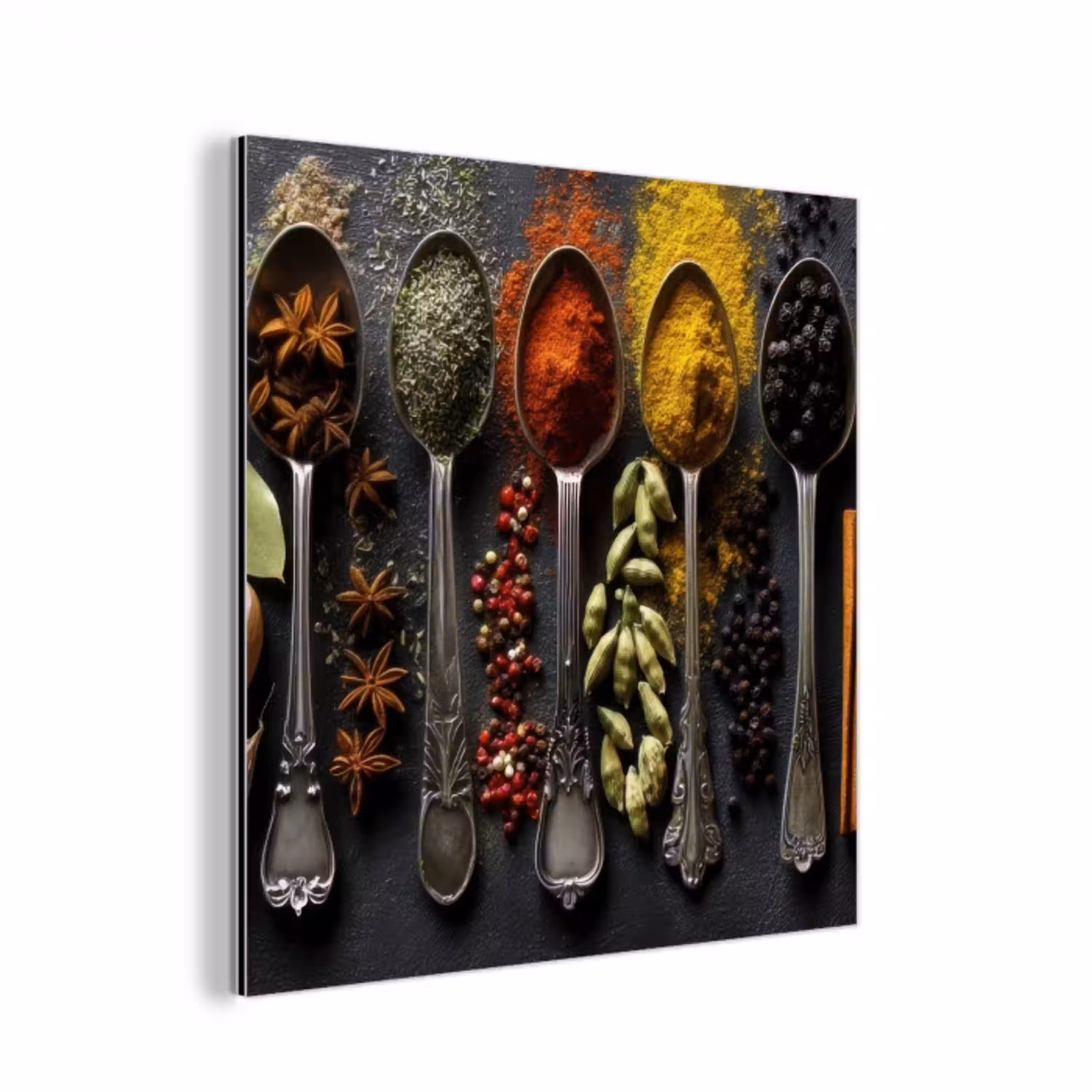 Lepels - Specerijen - Kaneel - Chili aluminium wit klein -3d