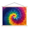Regenboogkleuren - Spiraal - Kleurrijk textielposter latten blank klein -3d