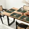 Kop - Bloemen - Groen - Koffie Placemat vinyl groot -zzsfeer4_Kitchenyeah-website