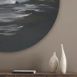 Zwaan - Water - Natuur - Realistisch - Wit Akoestische PET Vilt - Rond klein -sfeer5_closeup