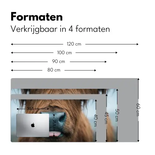 Schotse hooglander - Neus - Bruin Muismat XXL klein -sfeer5