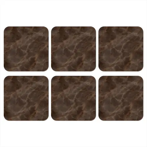 Bruin marmer - Organisch - Natuursteen onderzetter kurk middel -3d