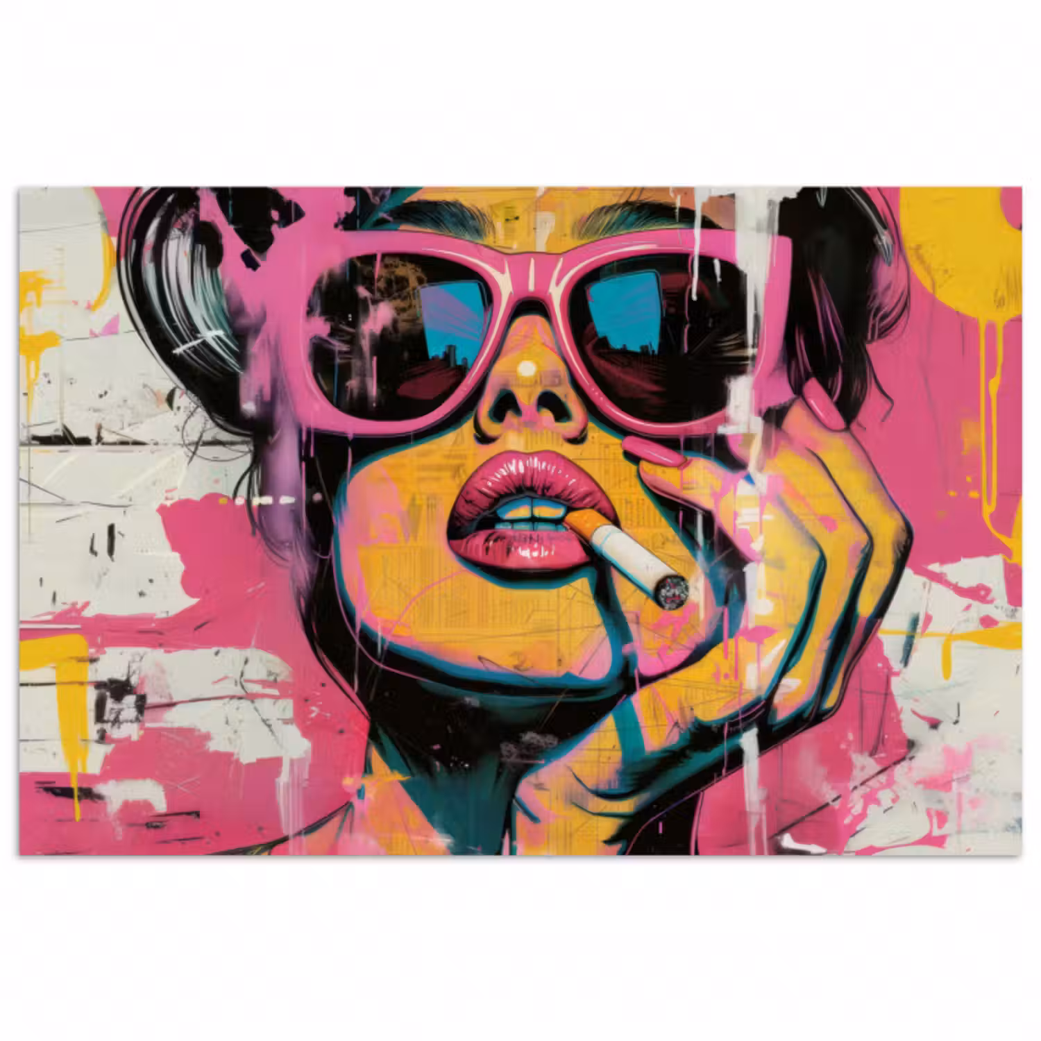 Poster - Porträt - Frau - Abstrakt - Sonnenbrille