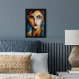 Portret - Abstract - Vormen fotolijst zwart zonder passe partout klein -sfeer3