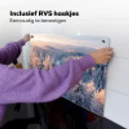 Bos - Bergen - Goud - Winter - Warm Inductie beschemer met haakjes klein -ky-ophangen-nl