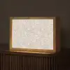 Bloemenprint - Grijs - Crème Light Box met kabel (Tafellamp) klein 924 -z3d_website