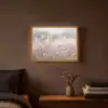 Graspluimen - Wind - Beige - Mistig Light Box met batterij (Wandlamp) middel -sfeer4